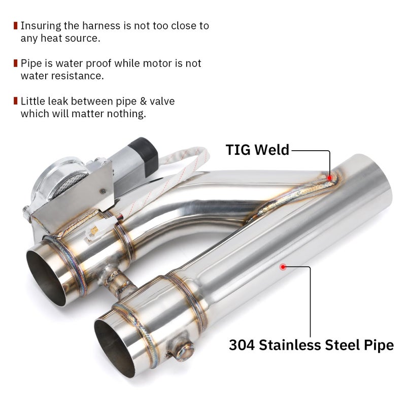 PQY Universal 2.5 Inch Stainless Steel Exhaust Pipe Kit - Image 2